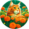 Ginger Mainecoon Cat