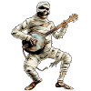 Mummy Halloween Bluegrass Banjo Player