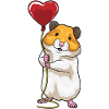 Hamster Heart Balloon