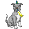 Pitbull Birthday Horn