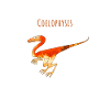 Illustration amusante d’un dinosaure Coelophysis