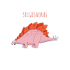 Funny illustration of a STEGOSAURUS