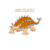 Funny illustration of an ANKYLOSAURUS