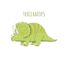 Funny illustration of a TRICERATOPS