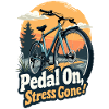 CYCLING . PEDAL ON, STRESS GONE!