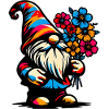 Gnome à fleurs