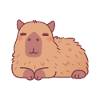 Cute Resting Capybara Doodle