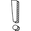 Exclamation mark with shadows
