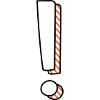 Exclamation mark two-tone with shadow