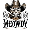 Meowdy Funny Cat Cowboy Hat Vintage Western