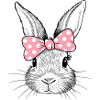 Rabbit with pink bow