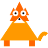 Geometrisches funky Fuchs-Design