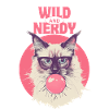 Ragdoll Katze Brille Kaugummi