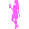 Woman Drinking Silhouette