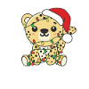 Leopard Christmas Winter Animals Leopard