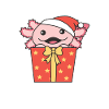 Axolotl Christmas Gift Winter Animals