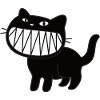 Freche Schwarze Katze
