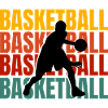 Basketball player dribbling