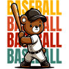 Cute Baseball Bear