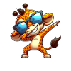 Cool Giraffe Dab Sunglasses Rainbow