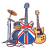 Rock Band Union Guitar Art