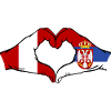 Peru Serbia Hands Heart Shape