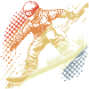 Snowboarder Graphic Retro