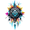 Symbole géométrique tribal