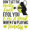 Funny Tennis Player Racket Girl