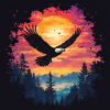 Adler im Sonnenuntergang