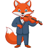 Ein Fuchs, der Geige spielt