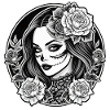 Dia de los Muertos Rose 