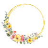 Bunter, Blumen-Kranz, personalisierbar