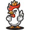 Huhn Comic Krone