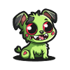 Chien Zombie Halloween Drôle