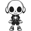 Zombie Halloween Skeleton Kawaii