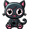 Chat Halloween Drôle Kawaii