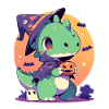 Dinosaure mignon d’Halloween