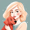Girl with dog