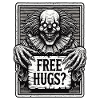 Free Hugs Terribly Scary Clown