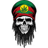 SKULL RASTA CAP