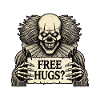 Free Hugs Terribly Scary Clown