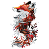 Majestetisk Red Fox-blomsterdesign