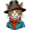 Cute cat cowboy