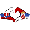 Slovakia Serbia Flag Heart Shape