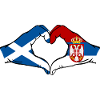 Scotland Serbia Flag Heart Shape