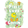 Looney Tunes Tweety Peace Love Grønt Design