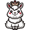 Alpaca Llama Comic Crown