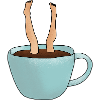 In Kaffee tauchen