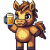 Cheval bière Pixel
